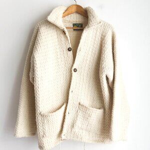 Vintage CCH Imports Chunky Wool Made in Equador Chunky Sweater Coat M/L